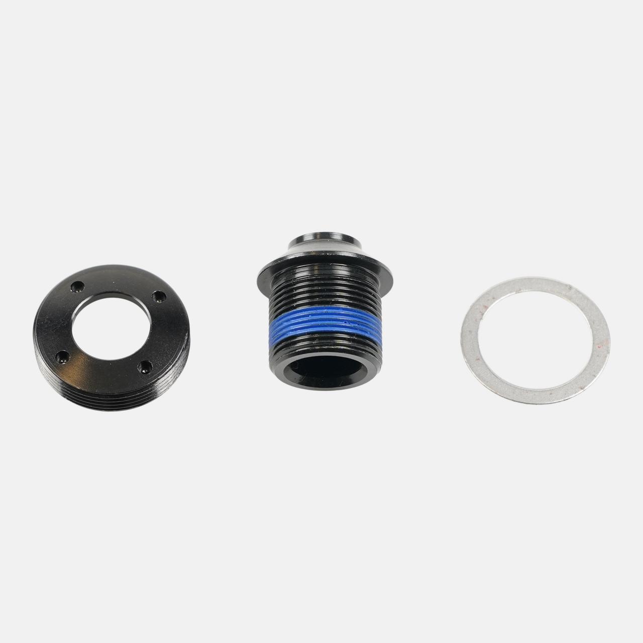 BLT SAMOX 2-PIECE CRANK, SELF-EXTRACTING CRANK BOLT & CAP, 8MM HEX HEAD, M18X1.0PX18.5MM, ALLOY (BL-A04)