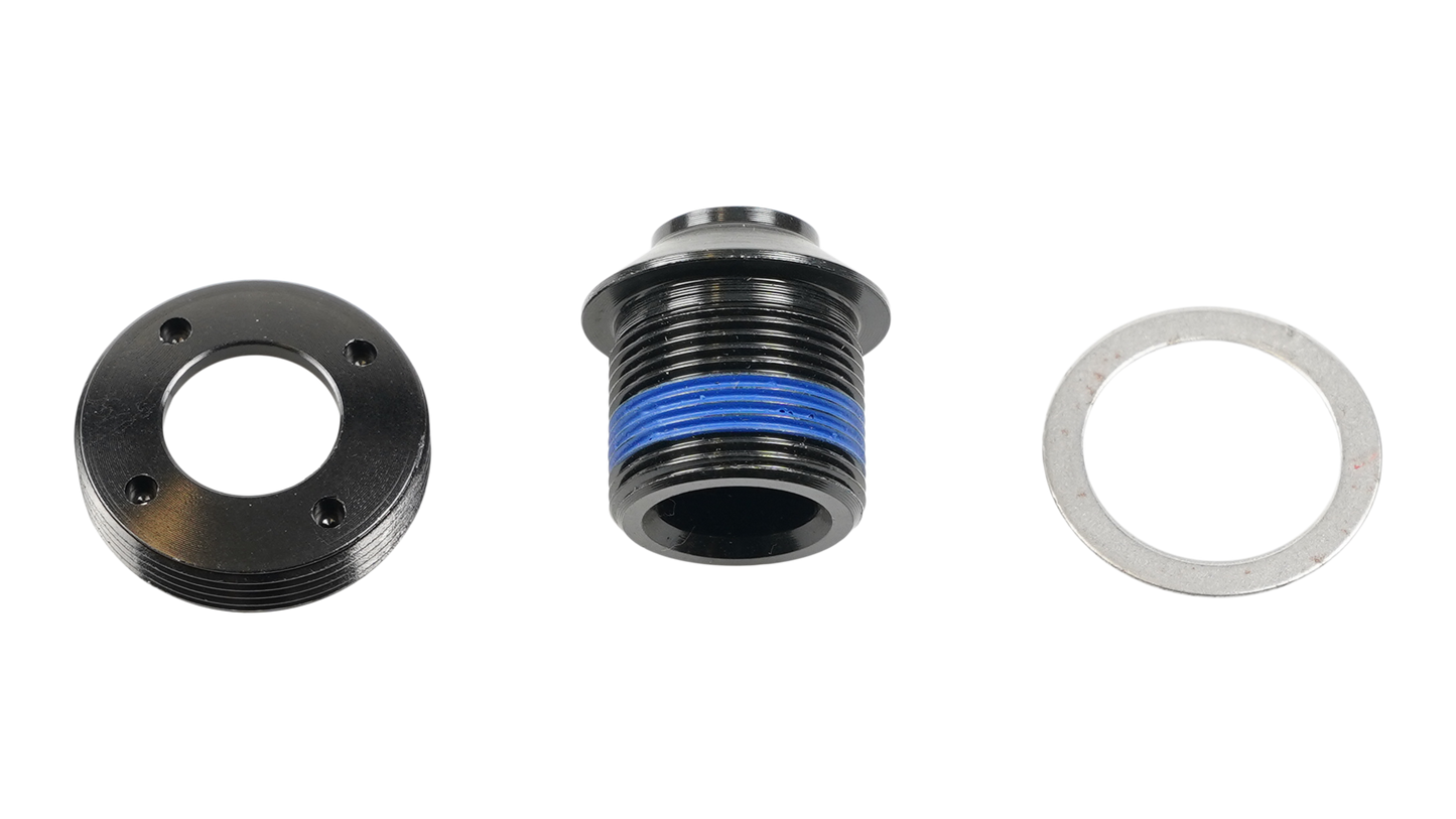 BLT SAMOX 2-PIECE CRANK, SELF-EXTRACTING CRANK BOLT & CAP, 8MM HEX HEAD, M18X1.0PX18.5MM, ALLOY (BL-A04)