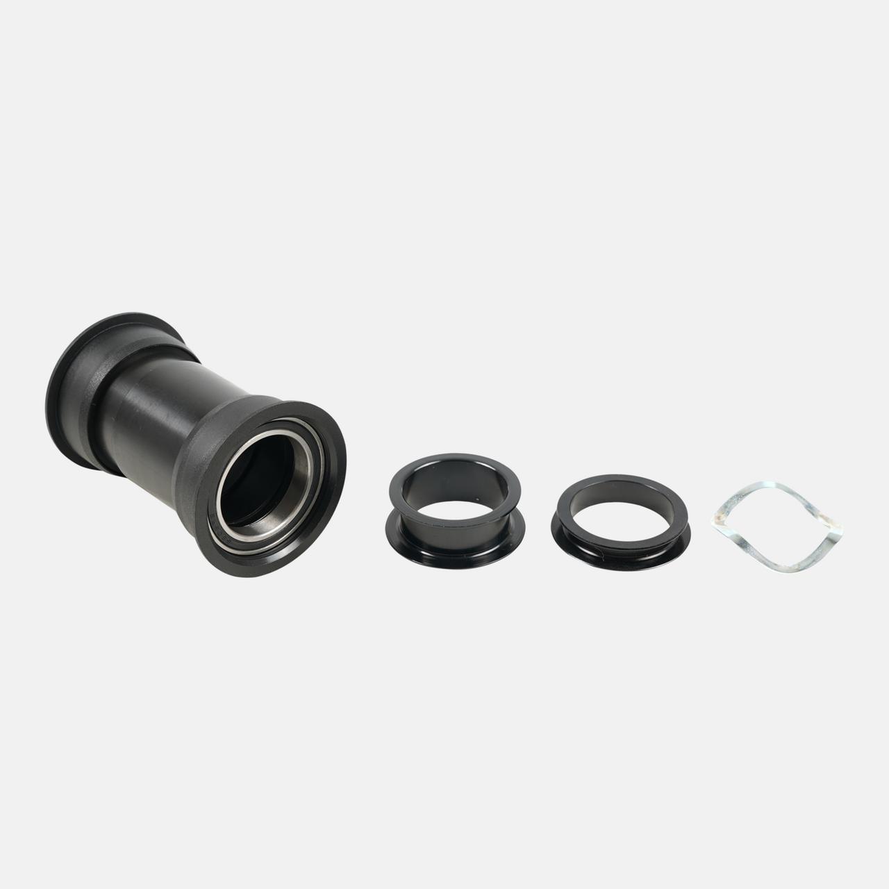 BBR SAMOX CRANK, PF30 BOTTOM-BRACKET, FOR 30MM CRO-MO SPINDLE, 73MM SHELL WIDTH, W/ SPINDLE SPACERS & WAVY WASHER (PF3011)