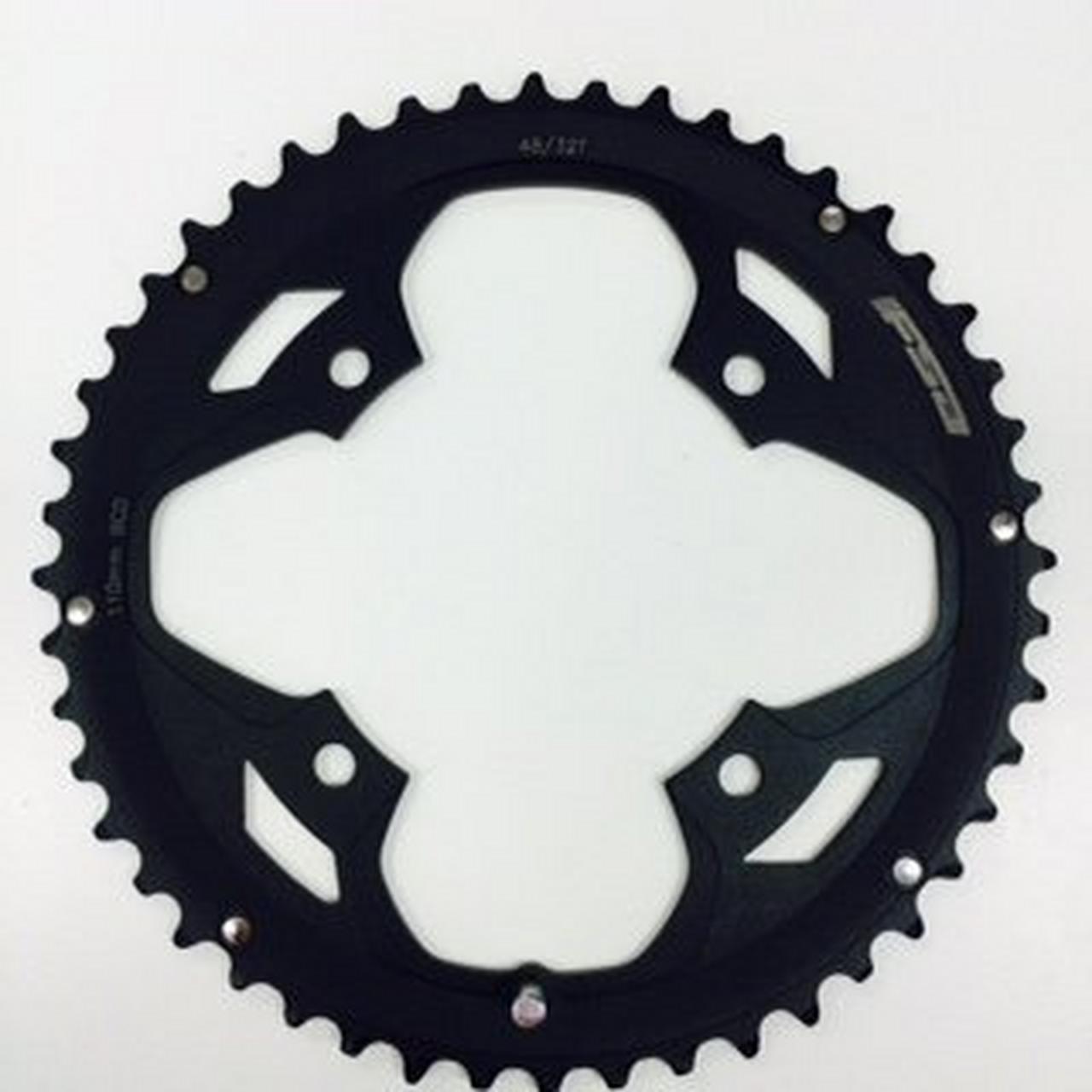CHR FSA VERO, 48T, 9-SPD, 4-BOLT 110BCD, 2X OUTER RING, ALLOY (WA682004ZZE401)