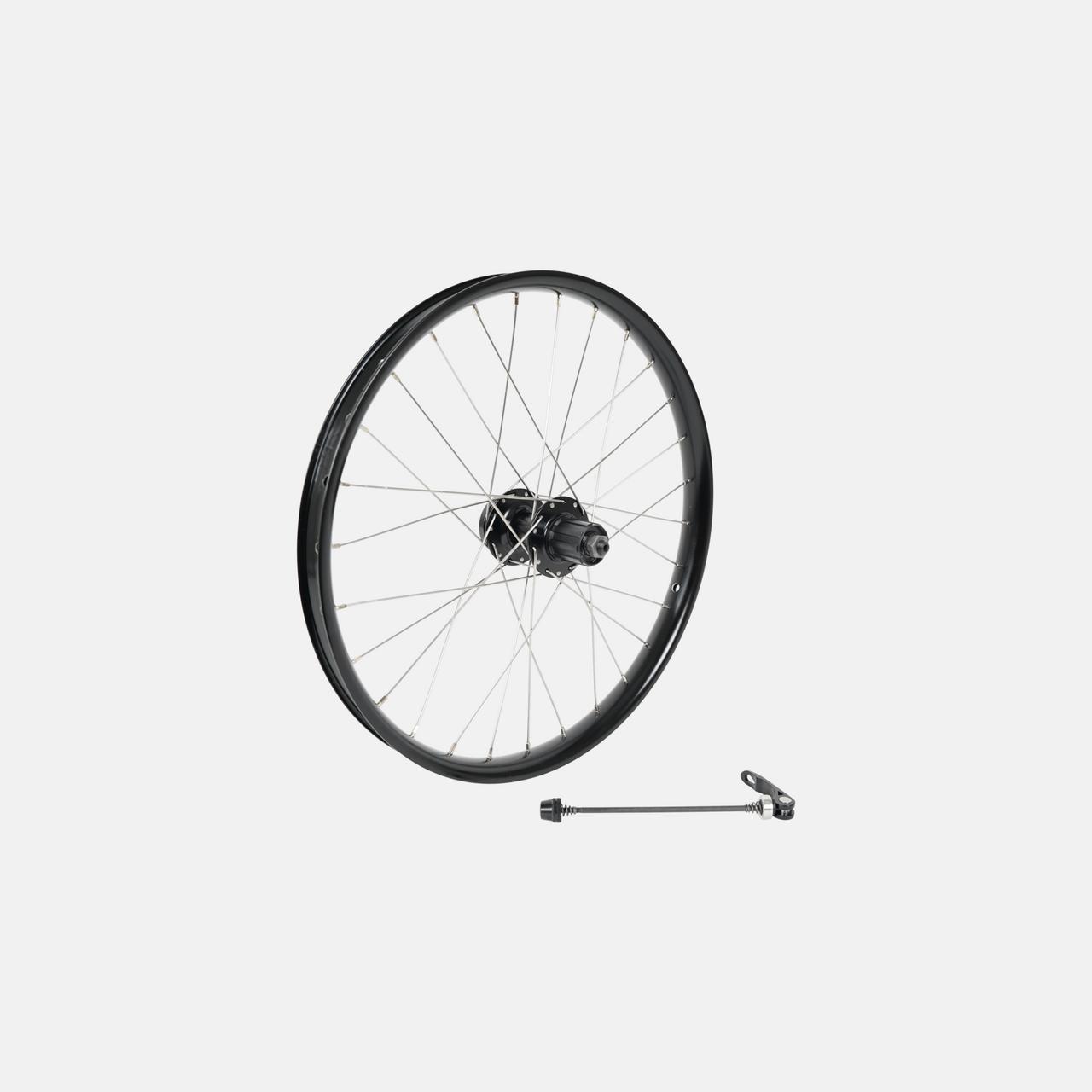 WHL KIDS 20"; REAR, ALLOY, QR 9X135MM, DISC, 6-BOLT, 28H, 7-SPD. FHB - BLACK