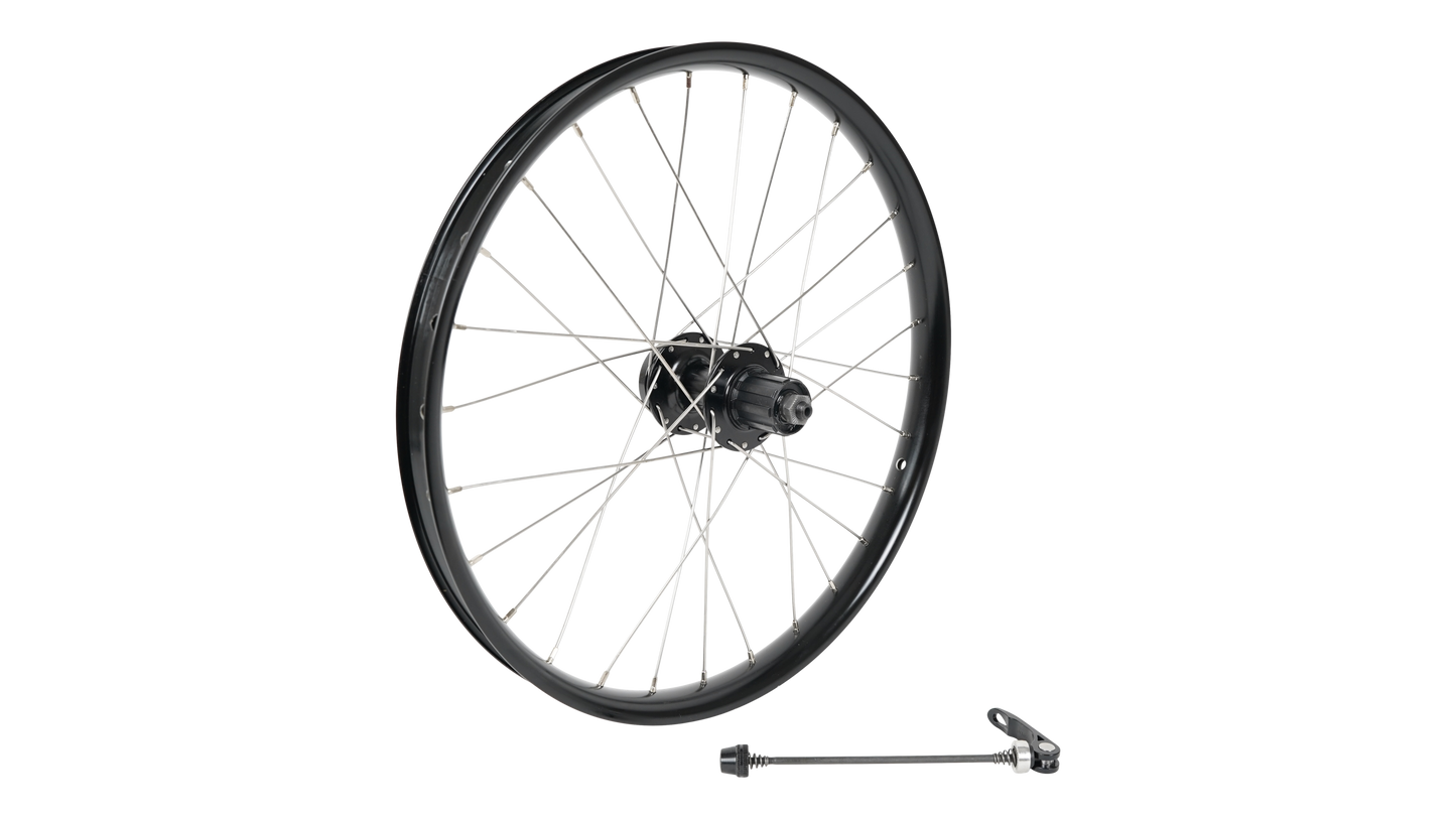 WHL KIDS 20"; REAR, ALLOY, QR 9X135MM, DISC, 6-BOLT, 28H, 7-SPD. FHB - BLACK
