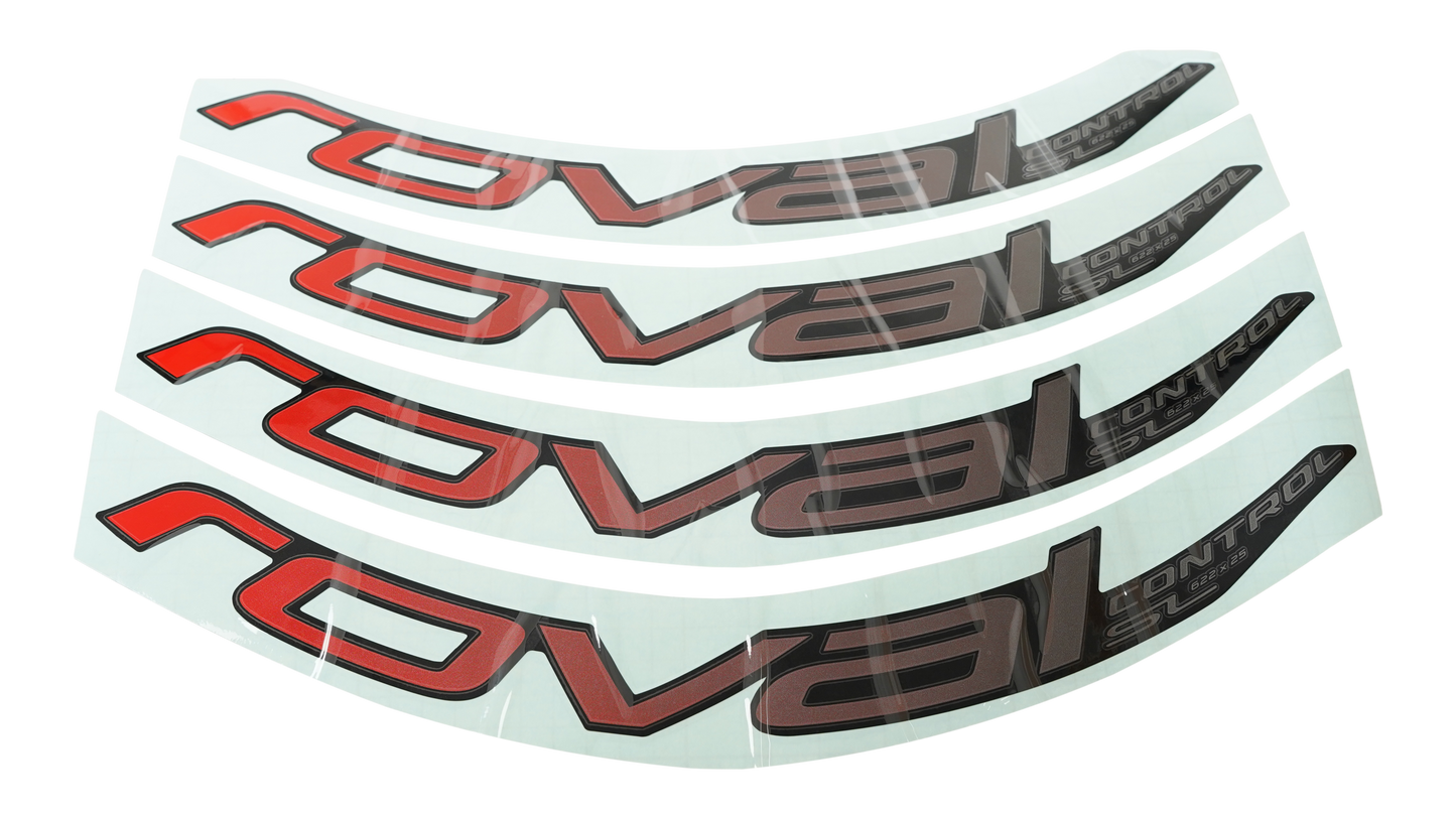 DCL MY18 ROVAL CONTROL SL 29, 8 DECALS FOR ONE WHEELSET - ROCKET RED