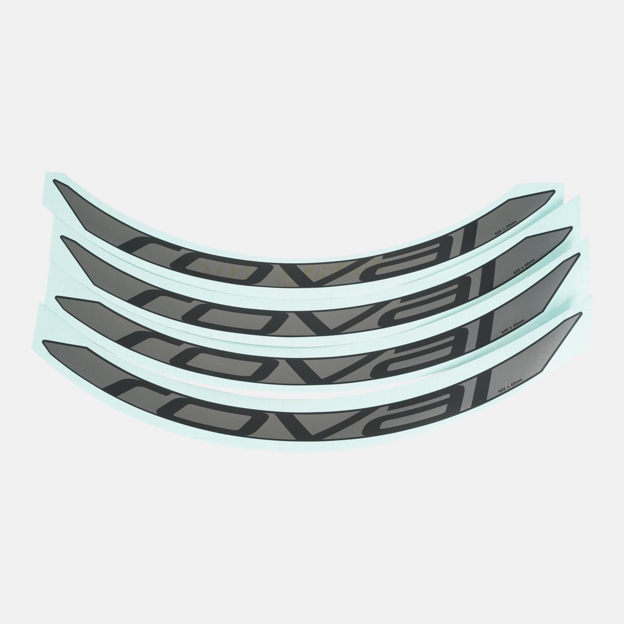 DCL MY18 ROVAL CONTROL CARBON 29, 4 DECALS FOR ONE WHEELSET - BLACK