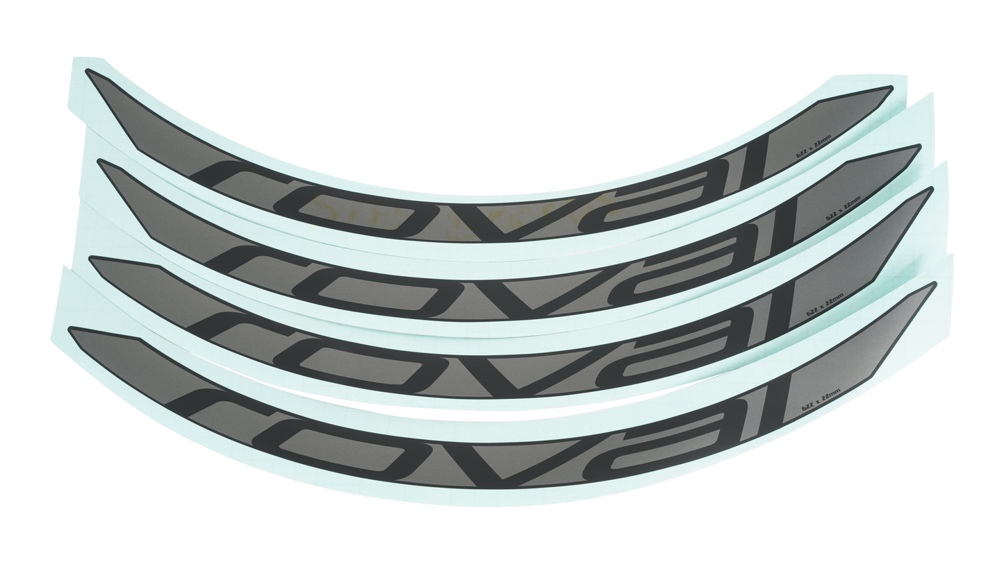 DCL MY18 ROVAL CONTROL CARBON 29, 4 DECALS FOR ONE WHEELSET - BLACK