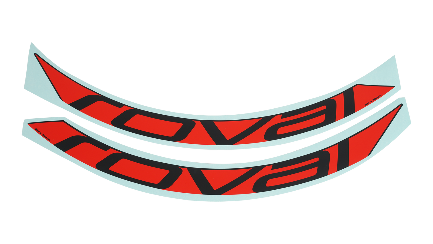 DCL MY18 ROVAL TRAVERSE CARBON 29, 2 DECALS FOR ONE WHEEL - ROCKET RED