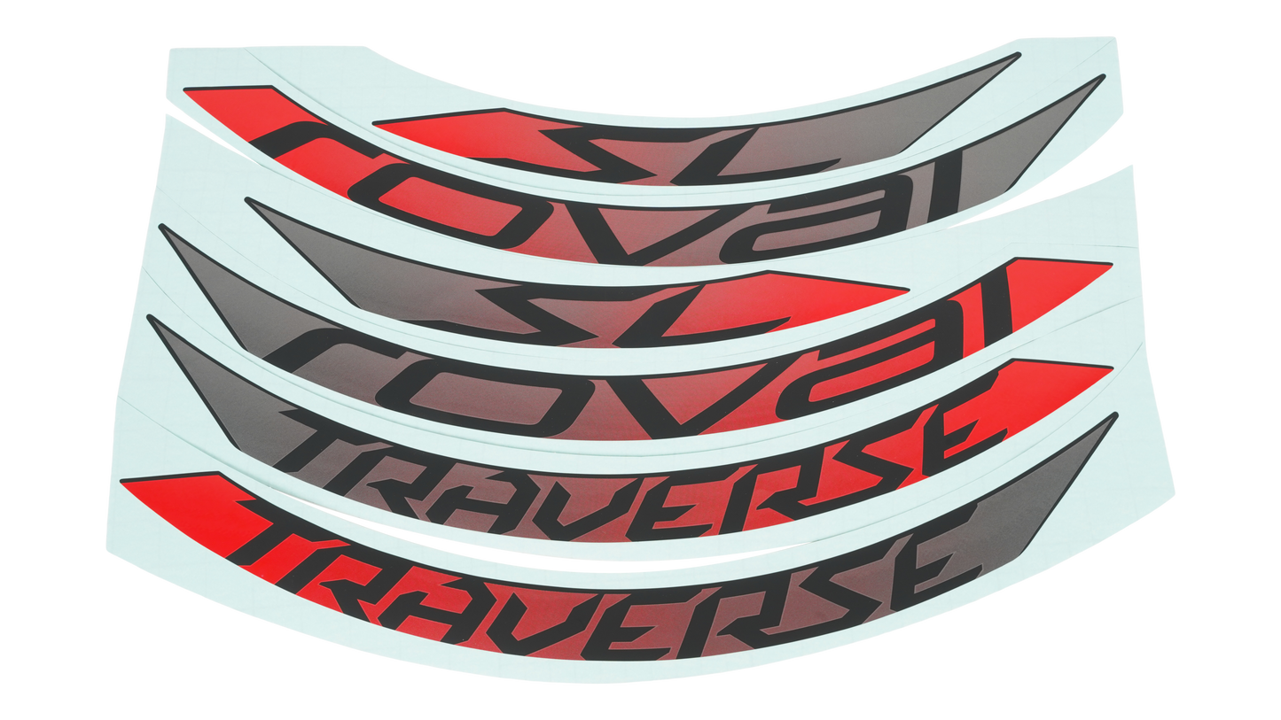 DCL MY18 ROVAL TRAVERSE SL 29, 6 DECALS FOR ONE WHEEL - ROCKET RED
