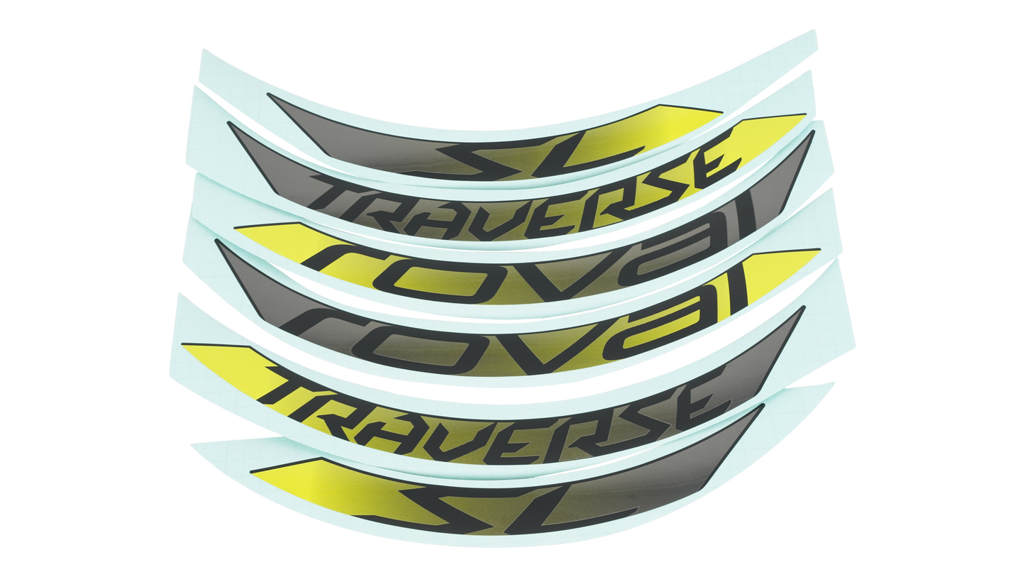 DCL MY18 ROVAL TRAVERSE SL 650B, 6 DECALS FOR ONE WHEEL - HYPER