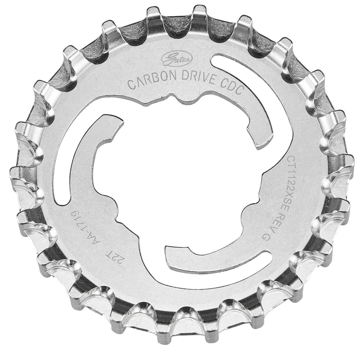 CAS GATES, CT1122XMN, 22T CDX COG, CARBON BELT DRIVE, 3-LOBE FOR SHIMANO NEXUS/ALFINE IGH