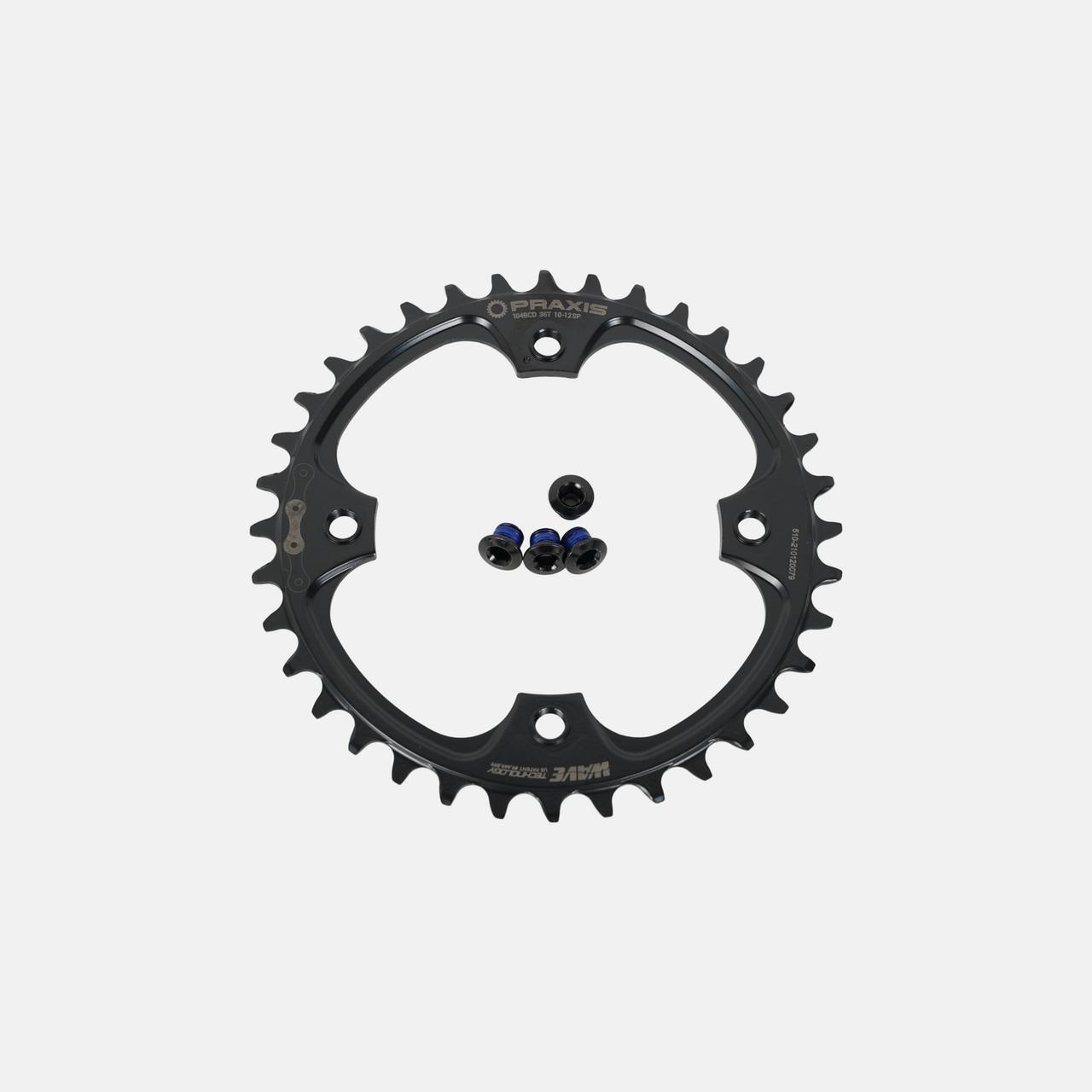 CHR TURBO, 36T, 11/12-SPD, 104BCD, 1X RING, STEEL, W/ CHAINRING BOLTS, PRAXIS (Replaced by S251400001)