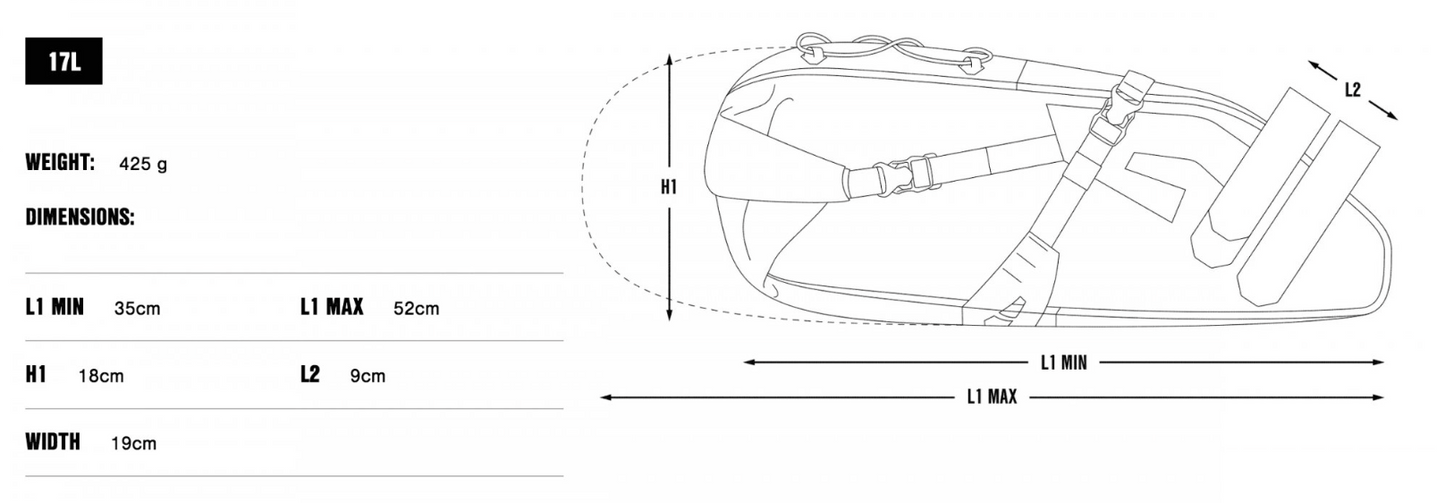 APIDURA - EXPEDITION SADDLE PACK 17L