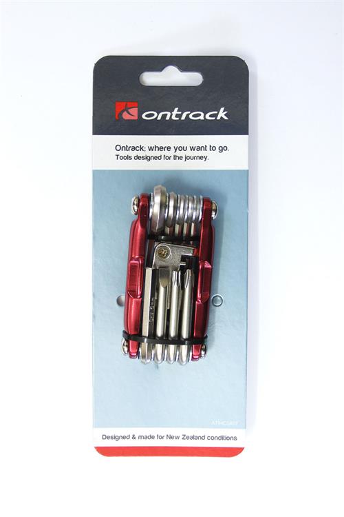 MULTITOOL ONTRACK TRAIL 15 WITH CHAINTOOL RED