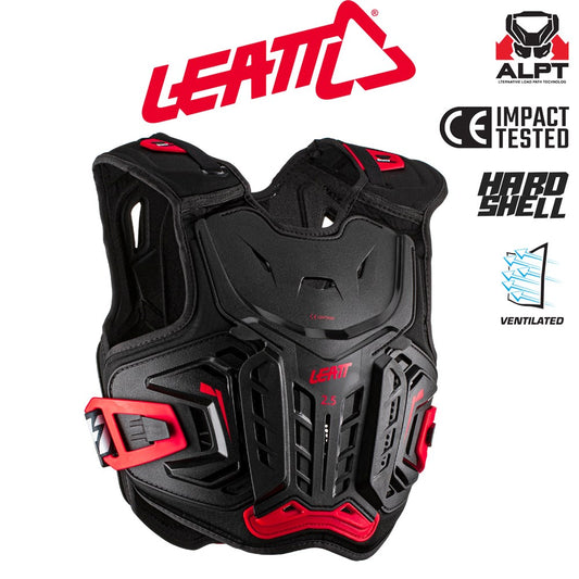 LEATT CHEST PROTECTOR 2.5 BLACK/RED JNR 147-159CM