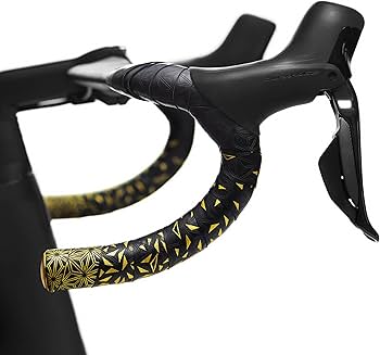SUPACAZ SUPER STICKY KUSH BAR TAPE STAR FADE GOLD+ GOLD PLUGS