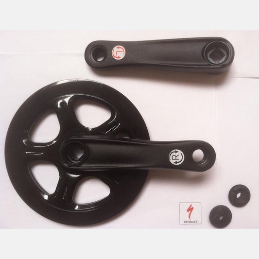 CRK KIDS, 127MM, L+R ARMS, ALLOY, SQUARE-TAPER, 36T RIVETED RING, 1X8-SPD, BLACK
