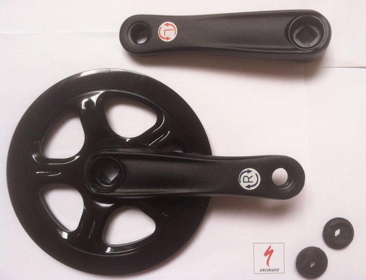 CRK KIDS, 127MM, L+R ARMS, ALLOY, SQUARE-TAPER, 36T RIVETED RING, 1X8-SPD, BLACK