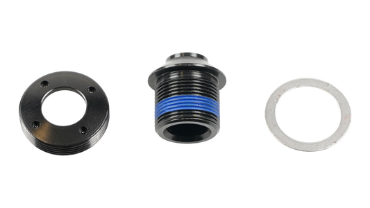 BLT SAMOX 2-PIECE CRANK, SELF-EXTRACTING CRANK BOLT & CAP, 8MM HEX HEAD, M18X1.0PX18.5MM, ALLOY (BL-A04)