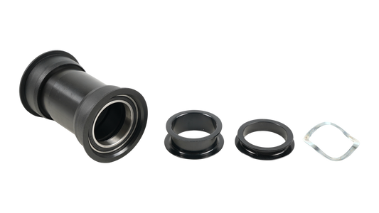 BBR SAMOX CRANK, PF30 BOTTOM-BRACKET, FOR 30MM CRO-MO SPINDLE, 73MM SHELL WIDTH, W/ SPINDLE SPACERS & WAVY WASHER (PF3011)