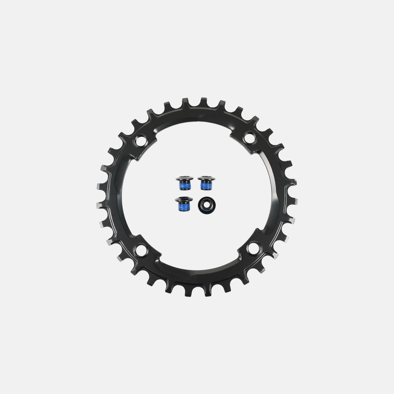 CHR TURBO, 32T, 11-SPD, 104BCD, 1X RING, STEEL, W/ CHAINRING BOLTS, PRAXIS