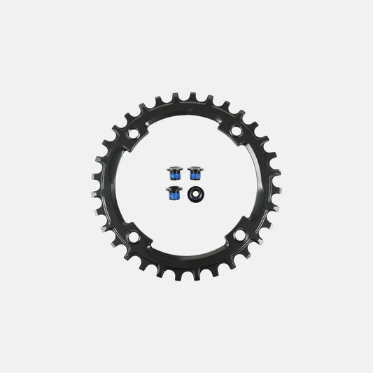 CHR TURBO, 32T, 11-SPD, 104BCD, 1X RING, STEEL, W/ CHAINRING BOLTS, PRAXIS
