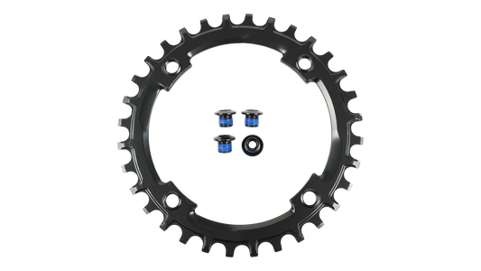CHR TURBO, 32T, 11-SPD, 104BCD, 1X RING, STEEL, W/ CHAINRING BOLTS, PRAXIS