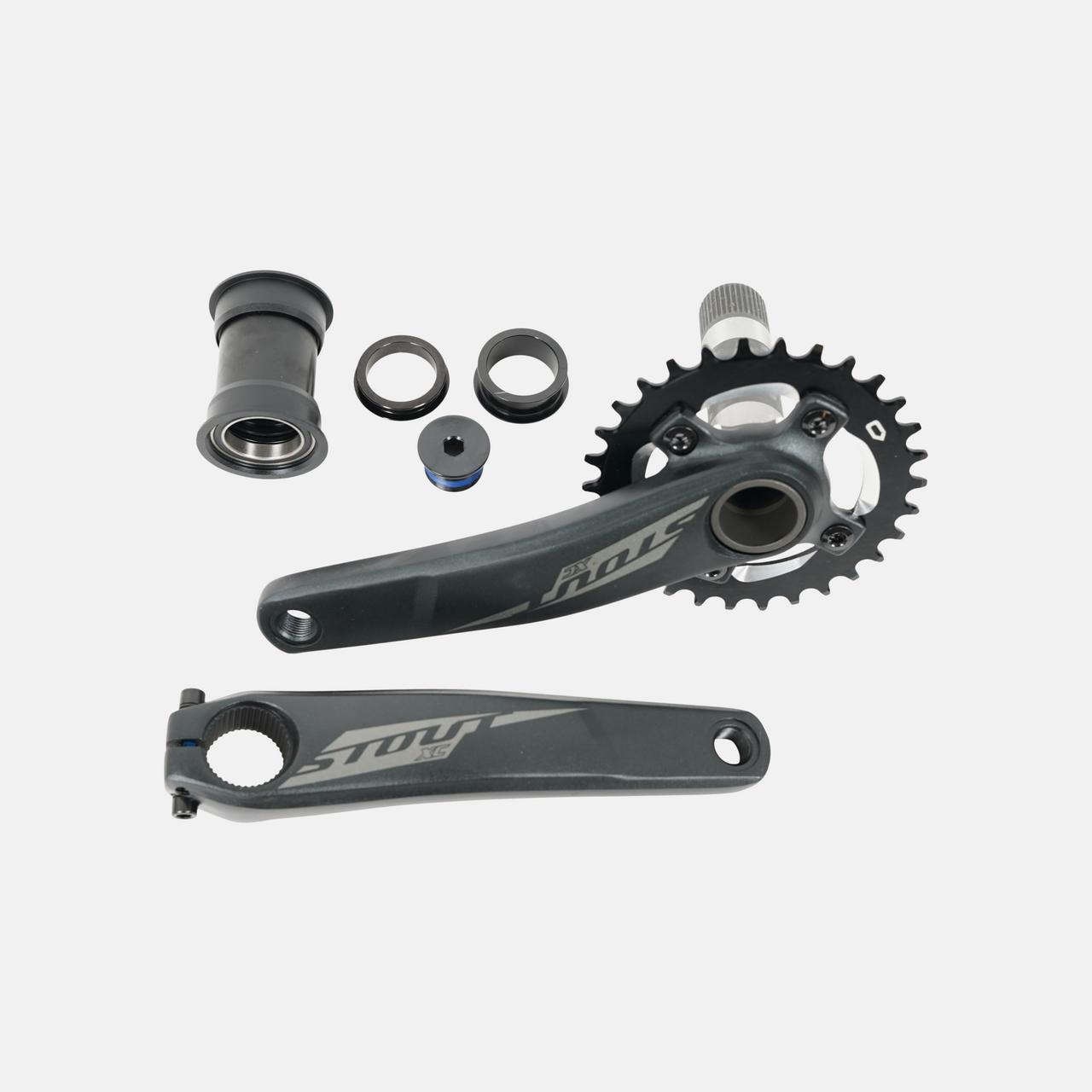 CRK STOUT, 175MM, CRANKSET, ALLOY, PF30 / 30MM CRO-MO SPINDLE, 76BCD, 30T RING, 1X10-SPD, W/ BB