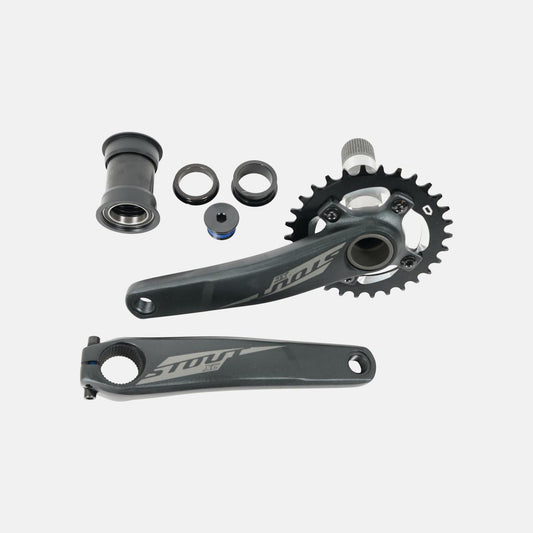 CRK STOUT, 175MM, CRANKSET, ALLOY, PF30 / 30MM CRO-MO SPINDLE, 76BCD, 30T RING, 1X10-SPD, W/ BB