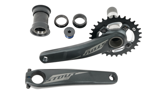CRK STOUT, 175MM, CRANKSET, ALLOY, PF30 / 30MM CRO-MO SPINDLE, 76BCD, 30T RING, 1X10-SPD, W/ BB