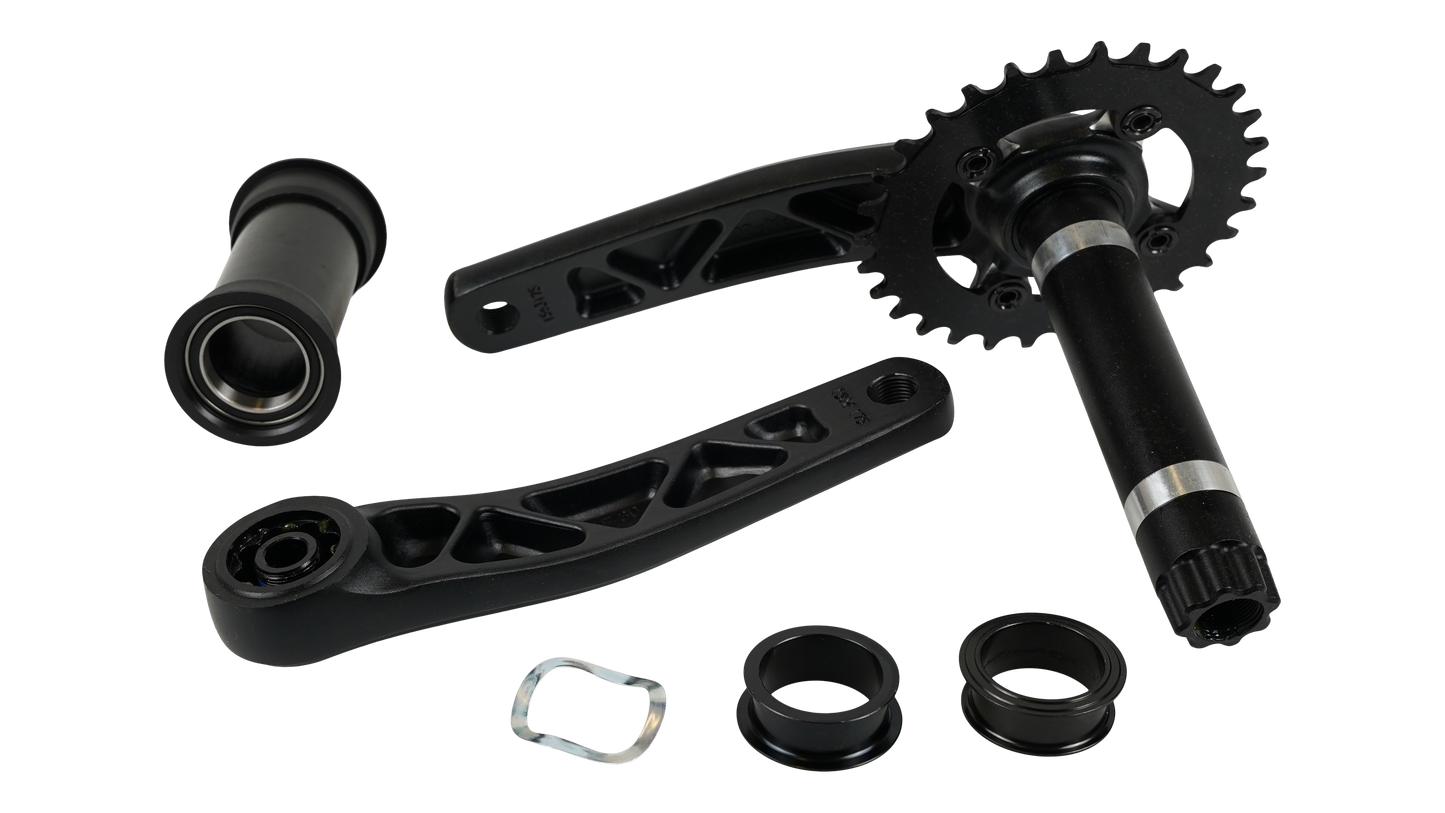 CRK STOUT, 175MM, CRANKSET, ALLOY, FOR 100MM PF30 SHELL / 30MM ALY SPINDLE, 76BCD, 30T RING, 1X10 -SPD, W/ BB