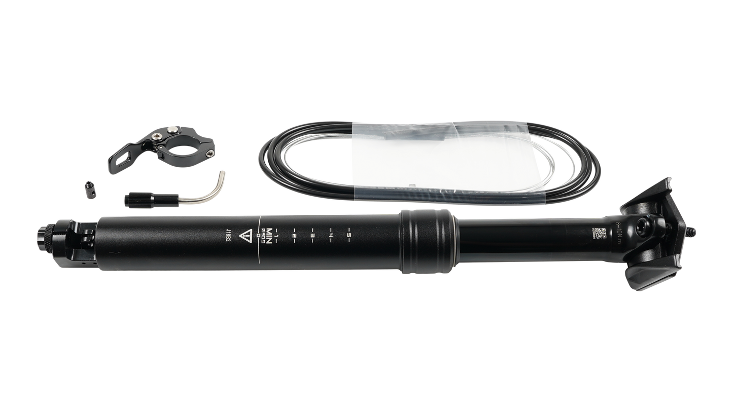 STP TRANZ-X, 30.9MM DROPPER-POST, 100MM TRAVEL, INTERNAL ROUTING, 350MM TOTAL LENGTH, 0MM OFFSET, W/ REMOTE & CABLE KIT