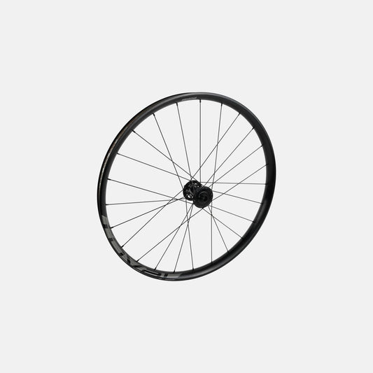 WHL TRAVERSE 38 OE, 27.5, FRONT, ALLOY, TA, 15X110MM, DISC, 6-BOLT, 24H (HILO HUB) - BLACK W/ CHARCOAL DCL