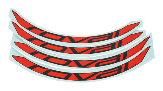 DCL MY18 ROVAL CONTROL CARBON 29, 4 DECALS FOR ONE WHEEL - ROCKET RED