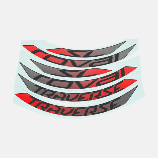 DCL MY18 ROVAL TRAVERSE SL 29, 6 DECALS FOR ONE WHEEL - ROCKET RED