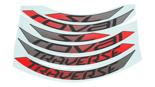 DCL MY18 ROVAL TRAVERSE SL 29, 6 DECALS FOR ONE WHEEL - ROCKET RED