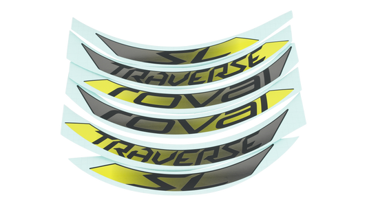 DCL MY18 ROVAL TRAVERSE SL 650B, 6 DECALS FOR ONE WHEEL - HYPER