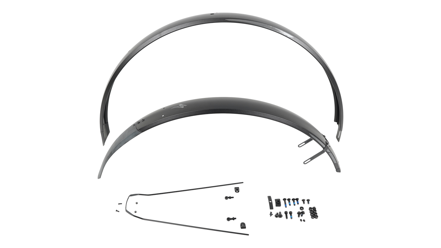 FND MY17 VADO/COMO (GEN.1), FRONT & REAR FENDER SET, 700C, ALLOY, 58MM WIDTH, FOR INTEGRATED REAR RACK LIGHT