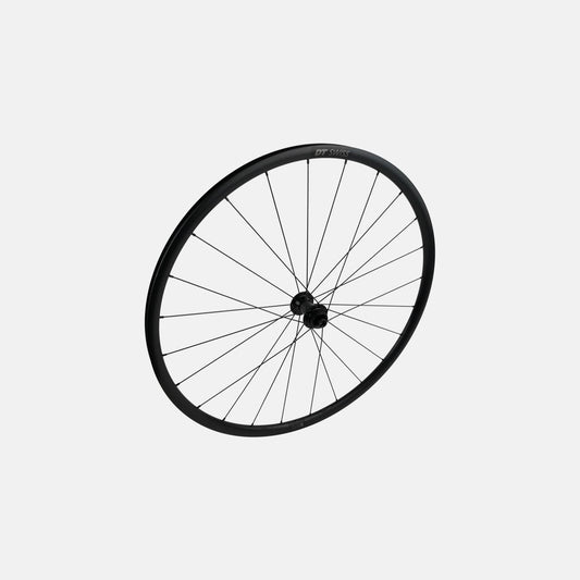 WHL DT-R470, 700C, FRONT, ALLOY, TA, 12X100MM, DISC, CENTERLOCK, 24H - BLACK W/ CHARCOAL DCL