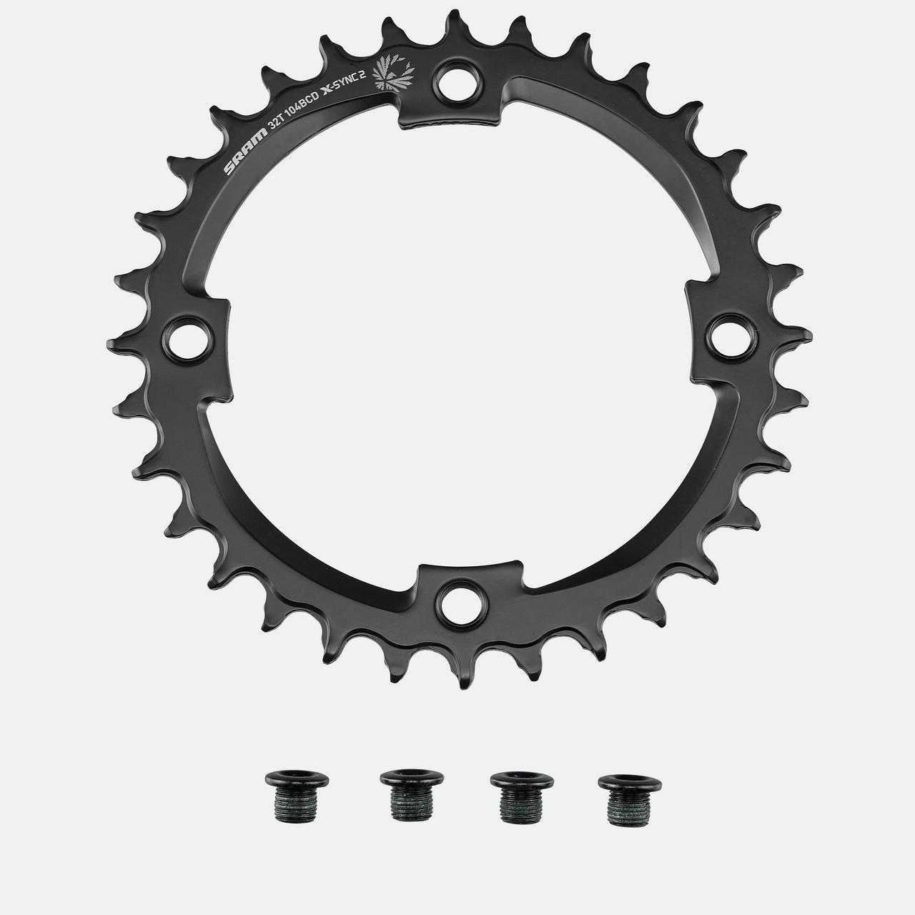 CHR TURBO, 32T,  EAGLE 12-SPD, 104BCD, 1X RING, STEEL, W/ BOLTS, SRAM (00.6218.022.000)