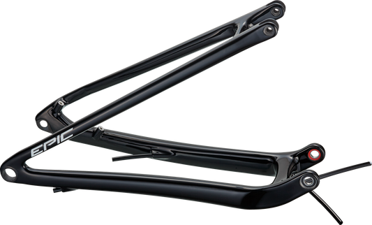 CHS MY21 EPIC EVO, REAR STAY ASSEMBLY, 29, CARBON, 12X148MM - CARBON / GLOSS BLACK / WHITE