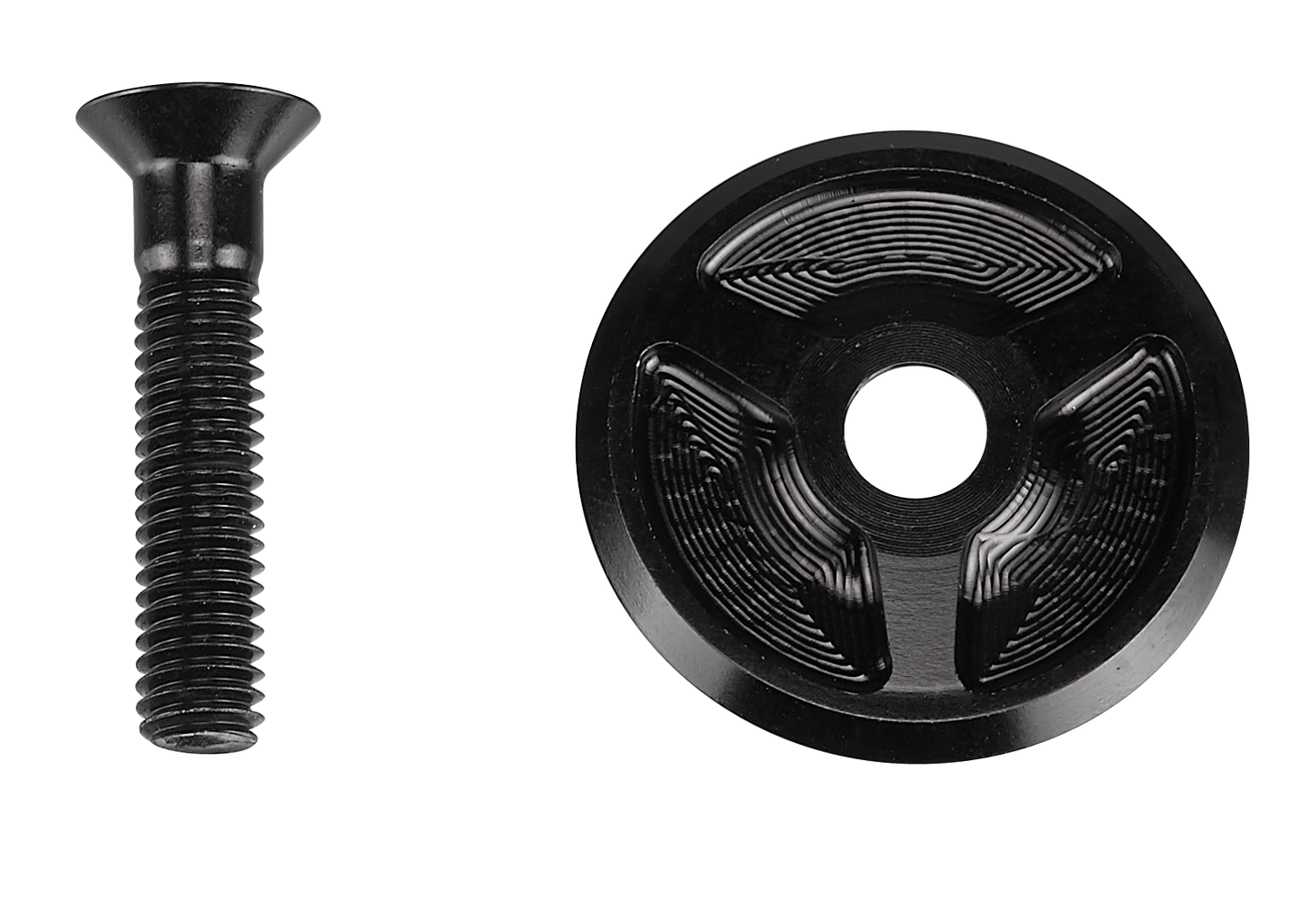 HDS SUB, ROAD 1-1/8" TOP CAP W/ ALLOY BOLT (SPL-134920-BK)