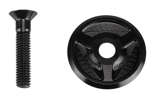 HDS SUB, ROAD 1-1/8" TOP CAP W/ ALLOY BOLT (SPL-134920-BK)
