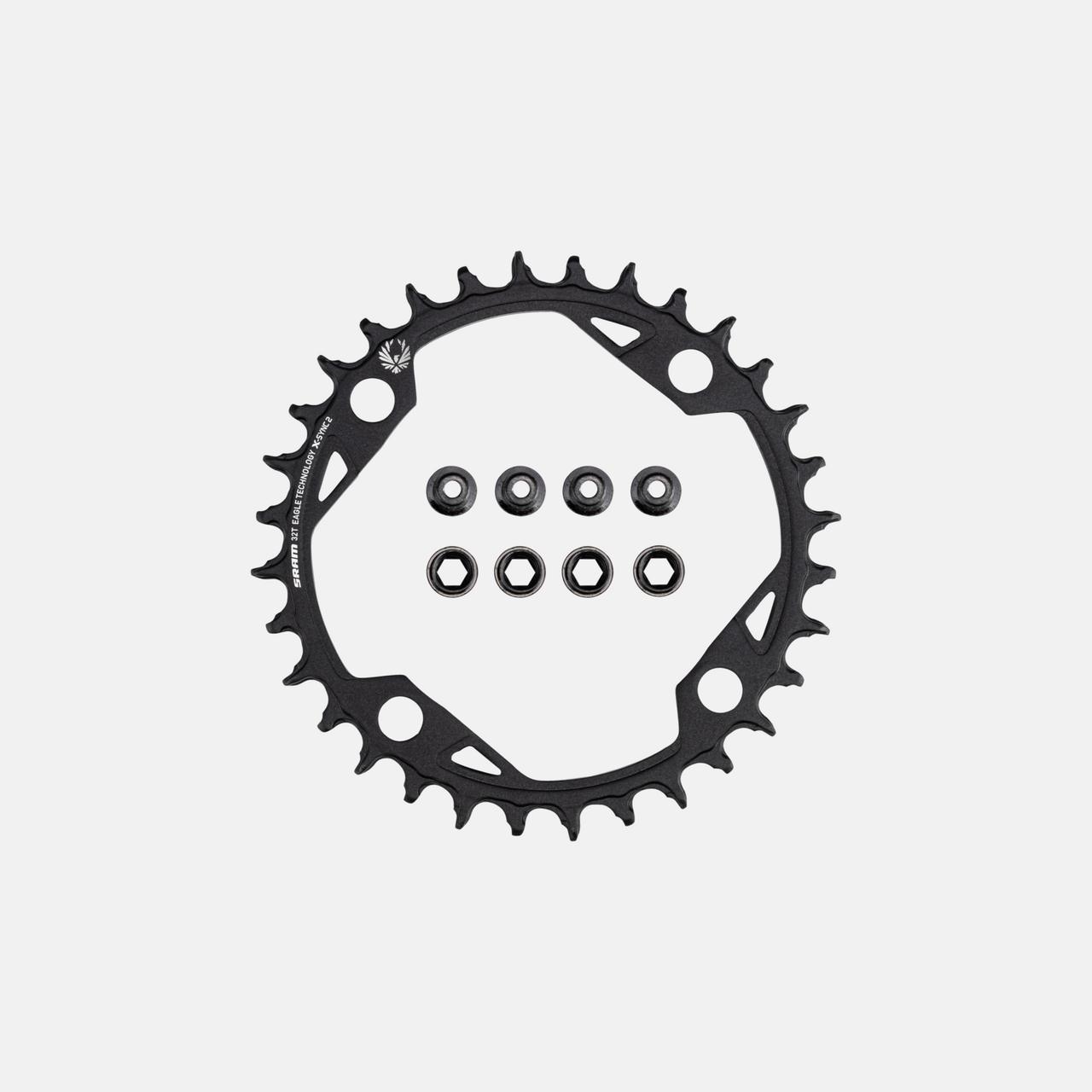 CHR TURBO, 32T, EAGLE 12-SPD, 104BCD, 1X RING, ALLOY, W/ CHAINRING BOLTS, SRAM (00.6218.040.000)