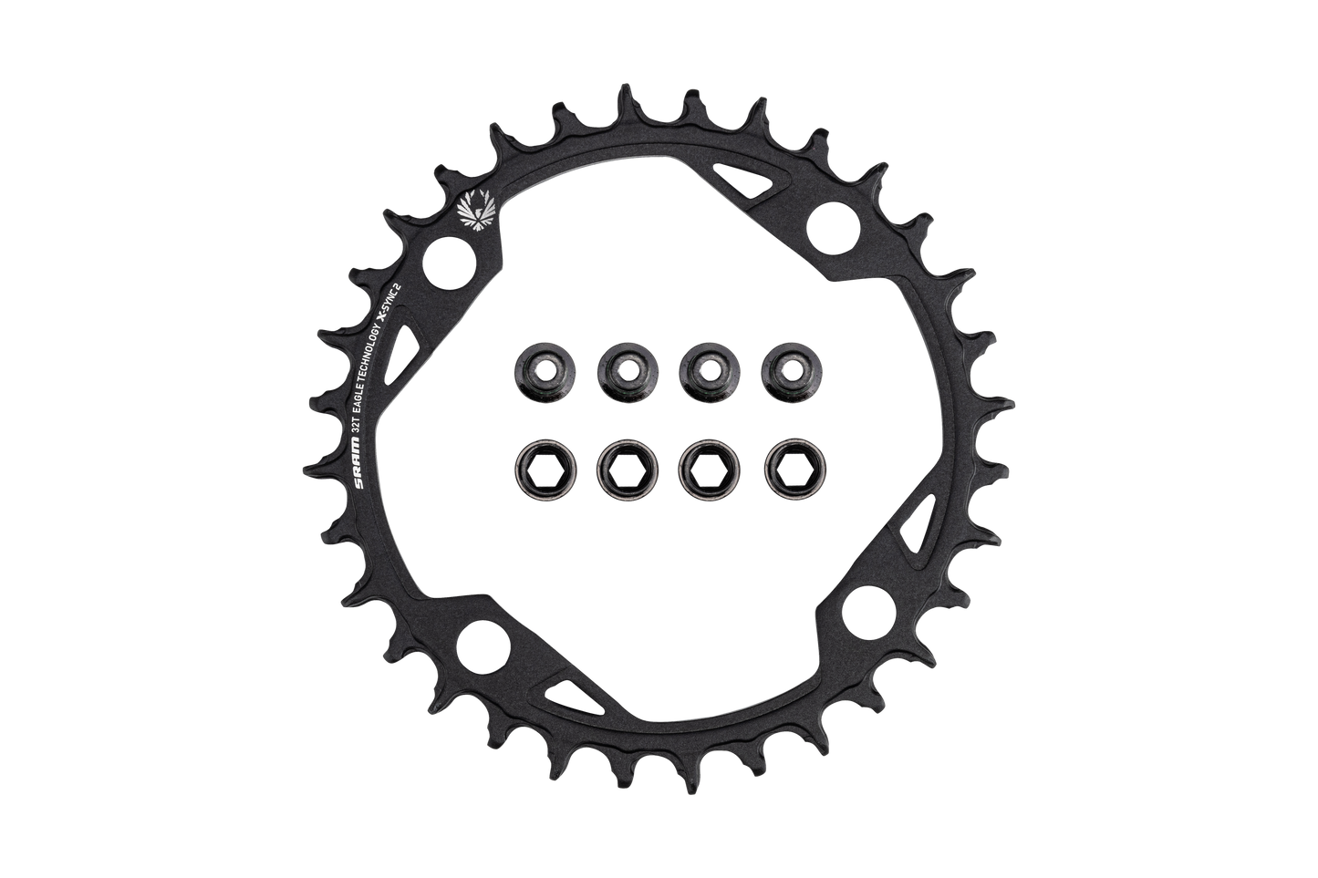 CHR TURBO, 32T, EAGLE 12-SPD, 104BCD, 1X RING, ALLOY, W/ CHAINRING BOLTS, SRAM (00.6218.040.000)