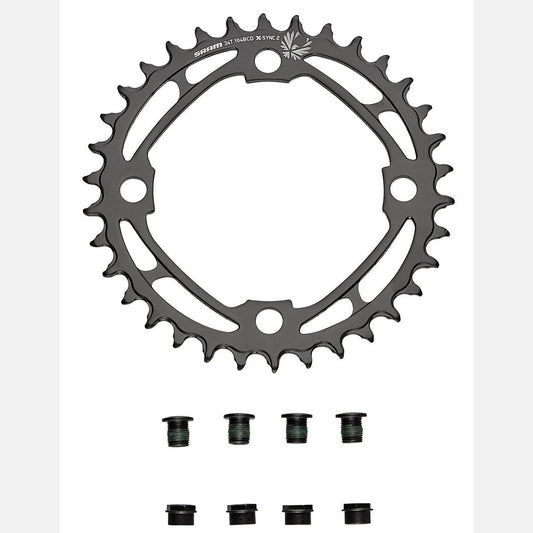 CHR TURBO, 34T, EAGLE 12-SPD, 104BCD, 1X RING, STEEL, W/ CHAINRING BOLTS, SRAM (00.6218.011.006)