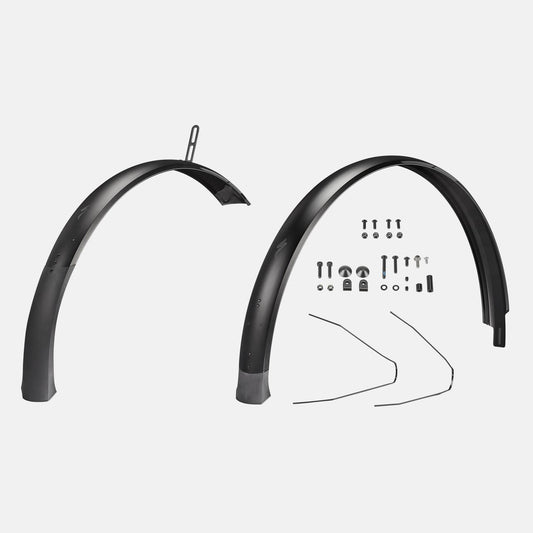 FND MY20 COMO LTD (GEN.1), FRONT & REAR FENDER SET, 650B, ALLOY, 65MM WIDTH, REAR DRILLED FOR HERMMANS H-TRACE MINI, W/ HARDWARE