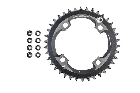 CHR TURBO, 38T, EAGLE 12-SPD, 104BCD, 1X RING, ALLOY, W/ CHAINRING BOLTS, SRAM (00.6218.011.008)