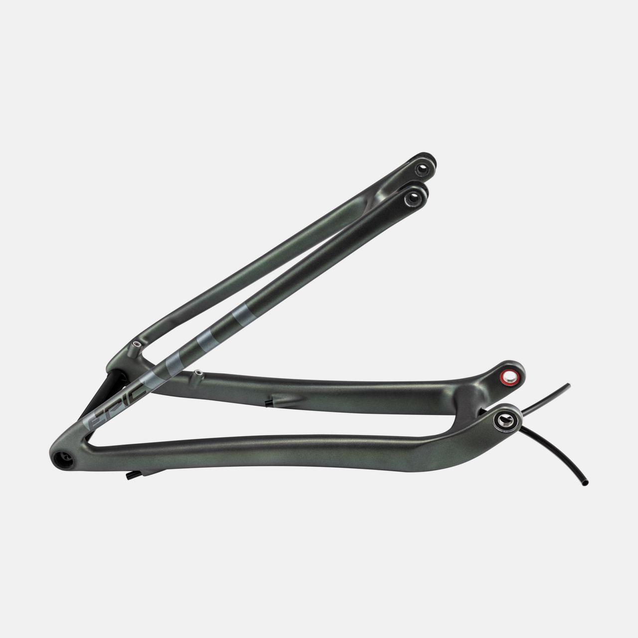 CHS MY22 SW EPIC EVO, REAR STAY ASSEMBLY, 29, CARBON, 12X148MM - STN CMLN/SIL/GRN SPCTFLR BRSH/BLKCP