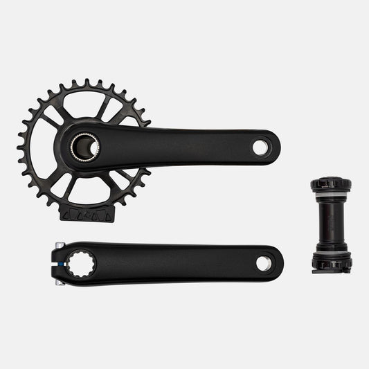CRK PW 2-PIECE, 165MM, CRANKSET, ALLOY, BSA 24MM SPINDLE, DM, 32T RING, 1X, 52.7MM CL, W/ BB