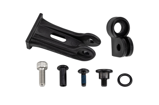 LGT SUB, LEZYNE, FRONT LIGHT FORK CROWN MOUNT, FOR SUNTOUR MOBIE FORKS, PLASTIC, W/ BOLT