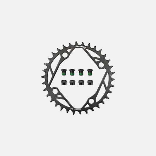 CHR TURBO, 34T, T-TYPE 12-SPD, 4-BOLT, 104BCD, 1X RING, STEEL, SRAM (00.6218.034.003)